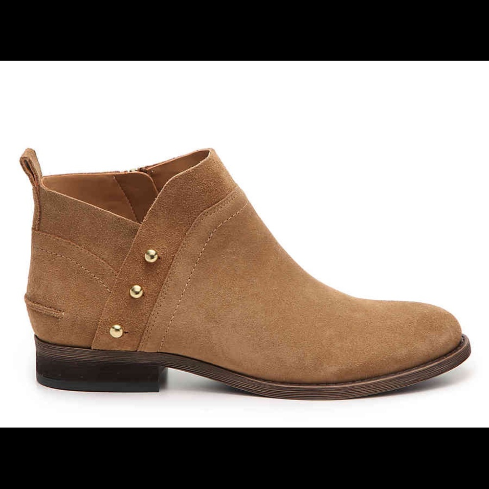 EUC Franco Sarto Kelton Tan Suede Bootie